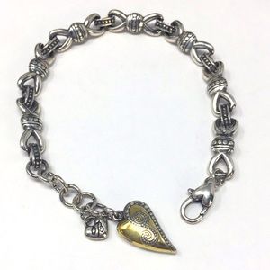 Brighton bracelet bow links w/heart charm